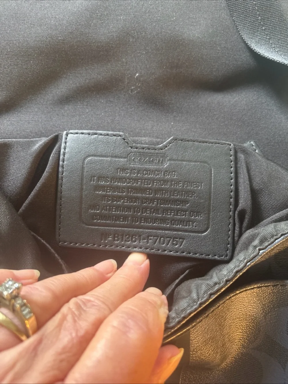 Coach Men’s Black Signature Stripe Messenger Bag